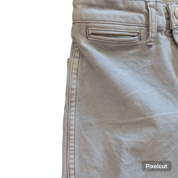 Madewell Light Gray Cropped Wide Leg Jeans Size 23 High Waisted Cotton - Picture 4 of 11